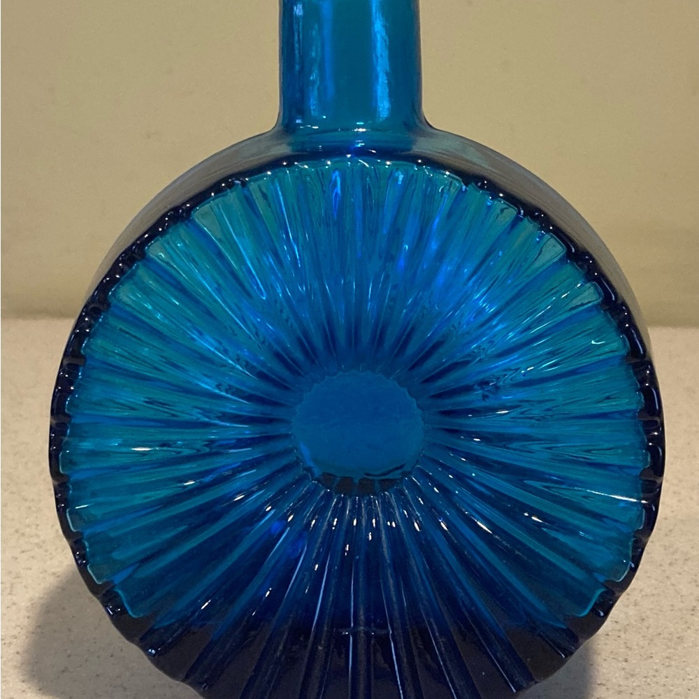 Blue Glass Decorative Vase